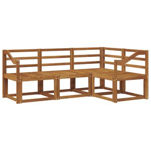 vidaXL Conjunto de sof&aacute;s de exterior 4 pcs Natural