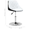 vidaXL Silla de comedor cuero sint&eacute;tico blanco y negro