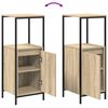 vidaXL Juego de muebles de ba&ntilde;o con caj&oacute;n 3 pcs Roble Sonoma y Negro