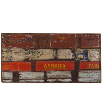 vidaXL Mesa de bar de madera maciza reciclada multicolor 150x60x107 cm