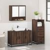 vidaXL Set de muebles ba&ntilde;o 3 pzas madera contrachapada roble marr&oacute;n
