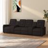 vidaXL Sillón de masaje reclinable 4 plazas con portavasos negro