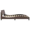 vidaXL Estructura de cama Dover cuero sint&eacute;tico marr&oacute;n 200x200cm