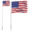 vidaXL M&aacute;stil y bandera de Estados Unidos aluminio 5,5 m