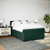 vidaXL Cama box spring con colch&oacute;n terciopelo verde oscuro 140x190 cm