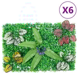 &nbsp;vidaXL Valla de plantas artificiales 6 uds verde 40x60 cm