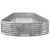 vidaXL Jardinera arriate acero galvanizado plata 600x140x36 cm