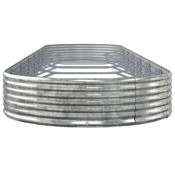 vidaXL Jardinera arriate acero galvanizado plata 600x140x36 cm