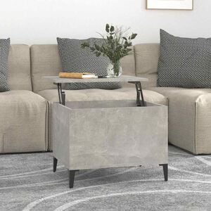 vidaXL Mesa de centro madera contrachapada gris hormig&oacute;n 60x44,5x45 cm