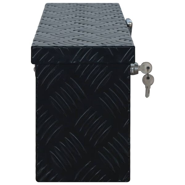 vidaXL Caja de aluminio 485x140x200 mm negra