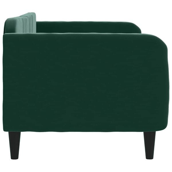 vidaXL Sof&aacute; cama sin colch&oacute;n terciopelo verde oscuro 80x200 cm