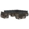 vidaXL Conjunto de sof&aacute;s de jard&iacute;n 14 uds. Gris y Gris Oscuro