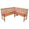 vidaXL Banco esquinero de jard&iacute;n y cojines madera maciza acacia 150 cm