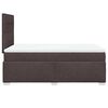 vidaXL Cama box spring con colch&oacute;n tela marr&oacute;n oscuro 120x190 cm