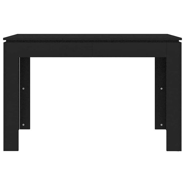 vidaXL Mesa de comedor de madera contrachapada negro 120x60x76 cm