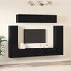 vidaXL Conjunto de mueble de TV 8 pcs Roble negro 80 x 30 x 30.5 cm