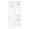 vidaXL Armarios auxiliares 4 uds "ODDA" blanco 40x24x79 cm
