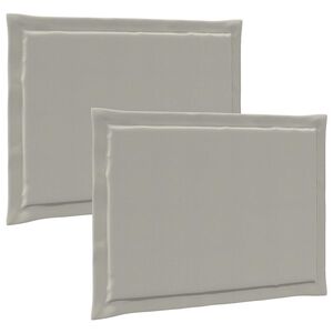 vidaXL Cojines para asiento 2 uds. Poli&eacute;ster Gris Claro 47 x 36 x 2 cm