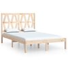 vidaXL Estructura de cama madera maciza de pino 140x190 cm