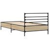 vidaXL Estructura cama madera ingenier&iacute;a metal roble Sonoma 100x200 cm