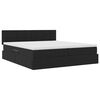 vidaXL Cama con tira de luces LED Negro 200 x 200 cm Terciopelo