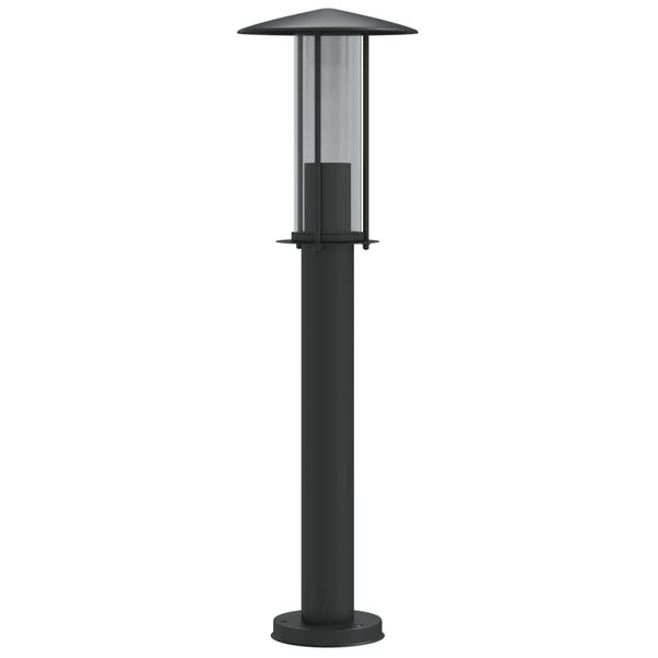 vidaXL Lámpara de suelo de exterior acero inoxidable negro 60 cm