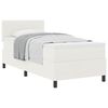 vidaXL Cama tipo Box Spring Manual Crema y Blanco 203 x 90 x 88 cm