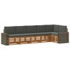 vidaXL Conjunto de sof&aacute;s de exterior 6 uds. Natural y Antracita