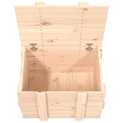 vidaXL Caja de almacenaje madera maciza de pino 58x40,5x42 cm