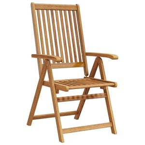 vidaXL Sillas plegables, 4 unidades, madera maciza de acacia.