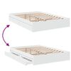 vidaXL Cama con cajones madera de ingeniería blanca 140x190 cm