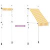 vidaXL Toldo manual retráctil 100 cm naranja y blanco a rayas