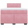 vidaXL Cama box spring con colchón terciopelo rosa 120x200 cm