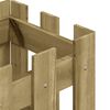 vidaXL Jardinera dise&ntilde;o de valla madera de pino impregnada 30x30x30 cm
