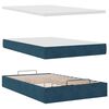 vidaXL Cama otomana con colch&oacute;n 120x190 cm terciopelo azul oscuro