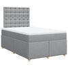 vidaXL Cama box spring con colch&oacute;n tela gris claro 120x190 cm
