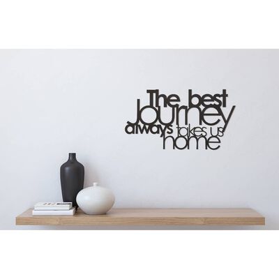 Homemania Adorno de pared Words Love acero negro 70x40 cm
