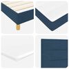 vidaXL Cama tipo Box Spring con colch&oacute;n Azul 180 x 200 cm tela