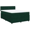 vidaXL Cama box spring con colch&oacute;n terciopelo verde oscuro 160x200 cm