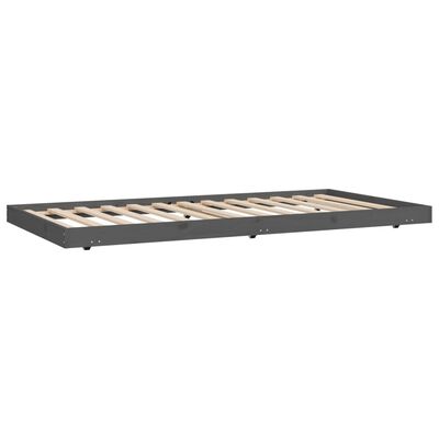 vidaXL Estructura de cama madera maciza de pino gris 100x200 cm