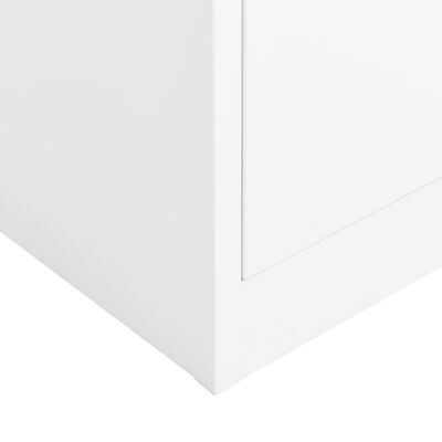 vidaXL Armario de taquilla de acero blanco 90x40x180 cm