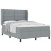 vidaXL Cama tipo Box Spring con colch&oacute;n Gris claro 140 x 200 cm tela