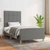 vidaXL Estructura de cama sin colch&oacute;n tela gris oscuro 90x190 cm