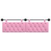 vidaXL Cabecera Colgante Montaje en la pared Rosa 190 x 55 x 7 cm tela