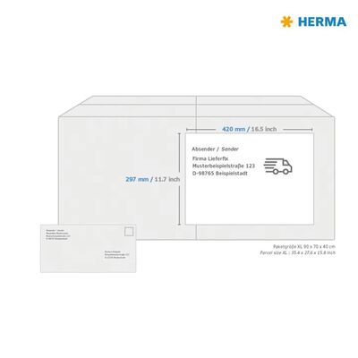 HERMA Etiquetas fílmicas para exteriores 40 hojas A3 blanco 297x420 mm