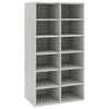 vidaXL Zapatero de madera contrachapada gris hormig&oacute;n 54x34x100,5 cm