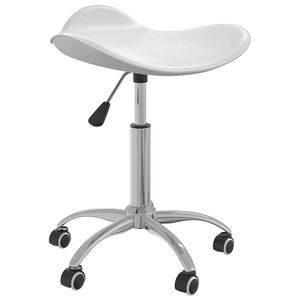 vidaXL Silla de oficina de cuero sint&eacute;tico blanco