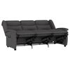 vidaXL Sillón de masaje reclinable 3 plazas microfibra gris oscuro