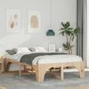 vidaXL Estructura de cama Marrón 140 x 190 cm Madera de pino macizo