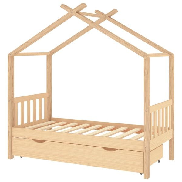 vidaXL Estructura cama infantil con caj&oacute;n madera pino maciza 80x160 cm
